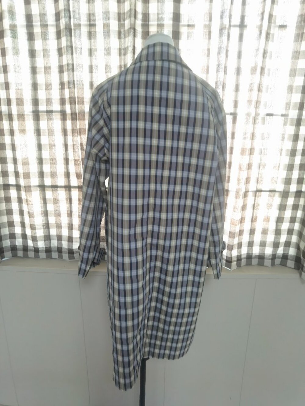 THE ROW tavishina checked silk and cotton-blend poplin coat - Picture 6 of 13